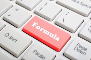 Red formula key on keyboard