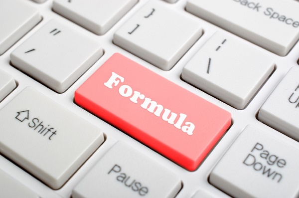 Red formula key on keyboard