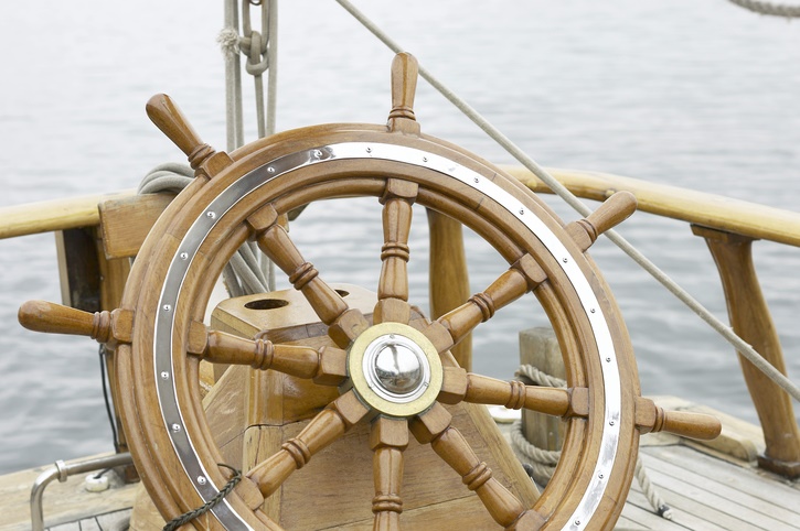 Photo of sailboat tiller